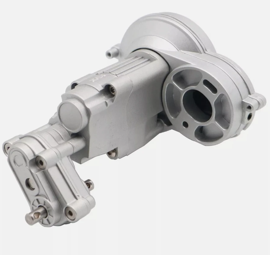 KYX 1/10 Axial SCX10 II AX90046 CNC Aluminum Dual-Speed Gearbox Heavy-Duty Metal Transmission Upgrade Kit RC Crawler Parts