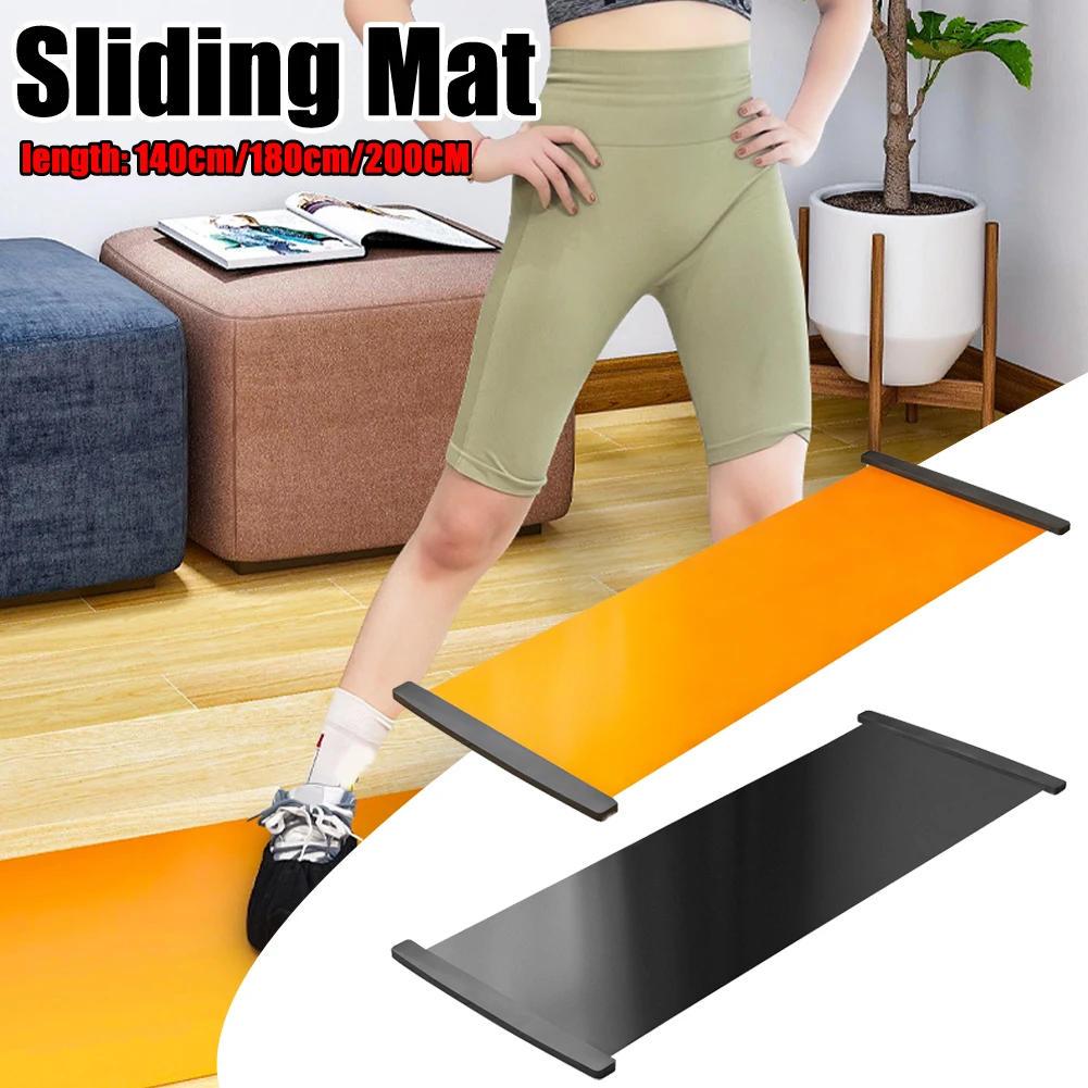 140cm/180cm/200CM Gleitmatte Snowboard Übungsbrett mit Anti-Rutsch-Schicht für Low-Impact Indoor-Workouts und Sport zu Hause