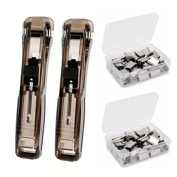 Clip Pusher Stapler and Push Clip Binder Clips，Modern Stapler Push Clamp Office Paper…