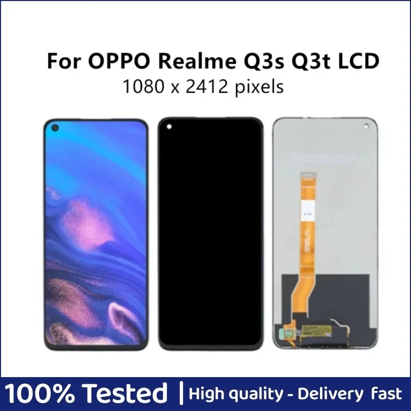 

6.6-inch For OPPO Realme Q3s RMX3463 RMX3461 Q3t RMX3462 LCD touch screen replacement digital component screen assembly sensor