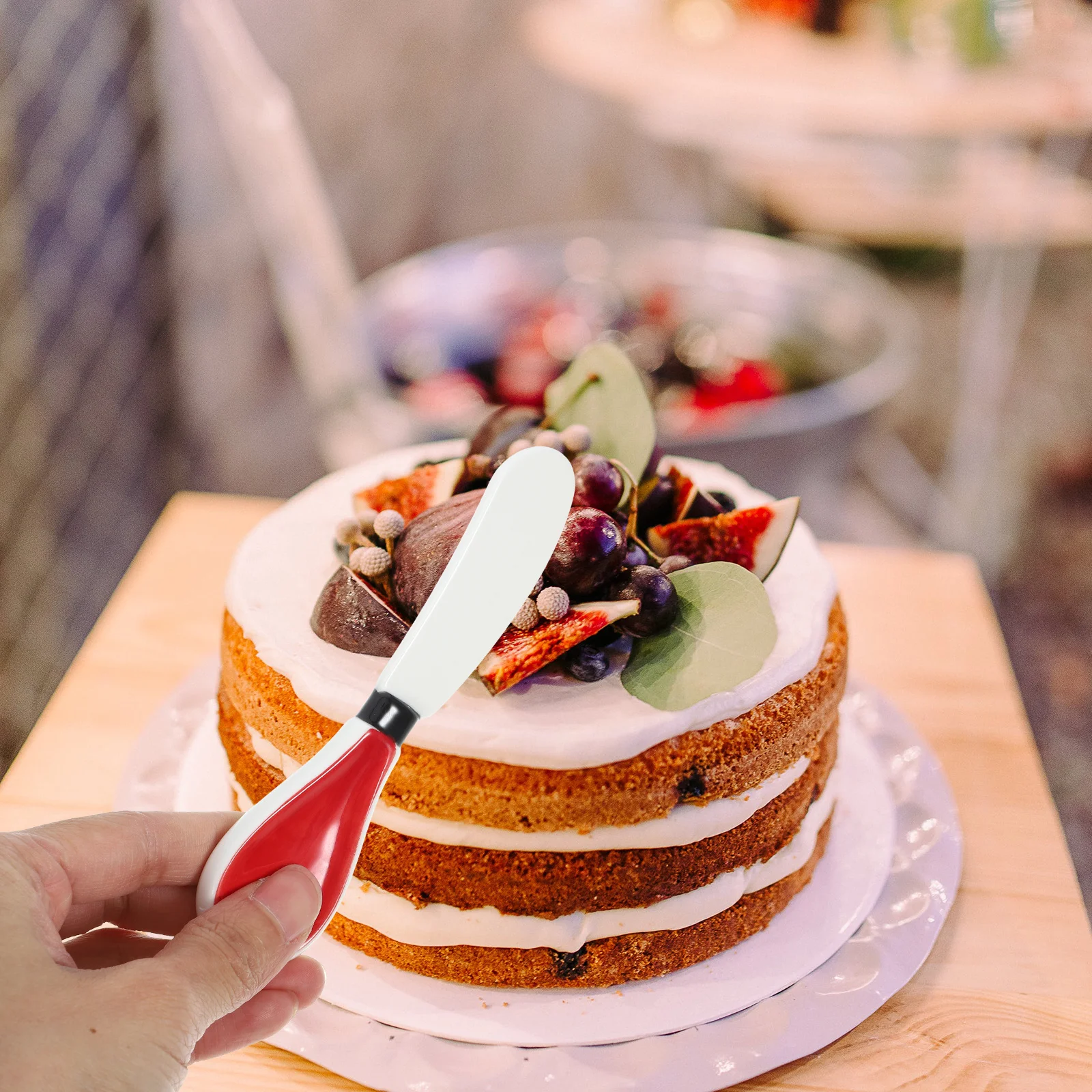 

2 шт. нож для крема, керамический разбрасыватель сыра для масляного джема, меда, многофункциональный кухонный инструмент, портативный бытовой шпатель для выпечки