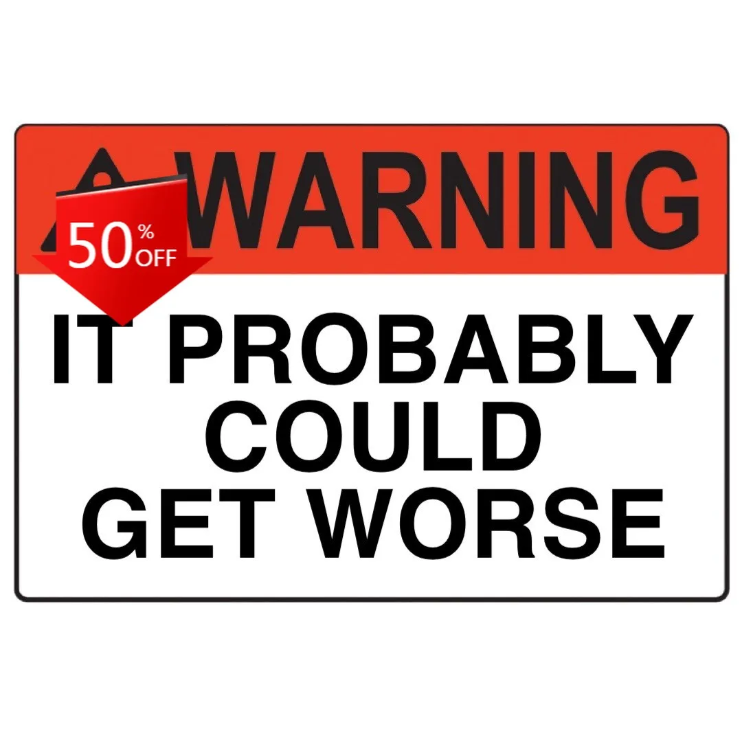 

Warning Could Get Worse Vintage Car Laptop Window Bumper Waterproof Vinyl Decal Accessory Cool Retro Cute Funny Funny Retro