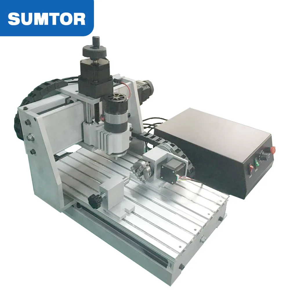 ミニCNC 3020木材彫刻機、4軸CNCルーター、ペットタグのロゴやプラスチック看板の彫刻に