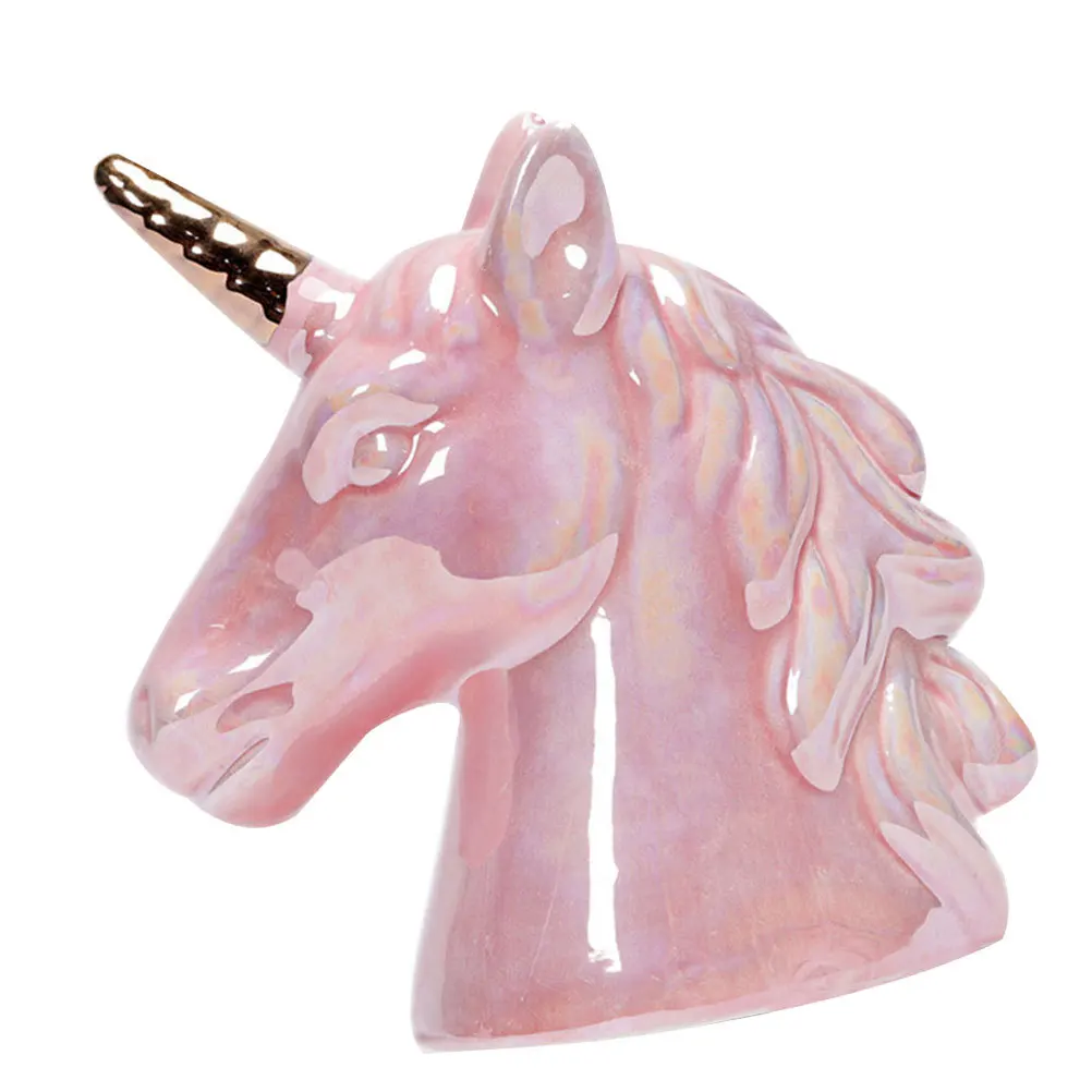 

1pc Simple Art Saving Jar Unicorn Money Box Money Holder Artistic Coin Bank Desktop Decoration for Home Pink