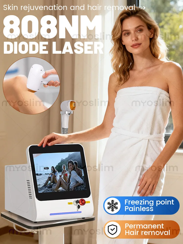 

The latest 4000W laser ice platinum three wavelength 755 808 1064 diode laser efficient painless hair removal machine