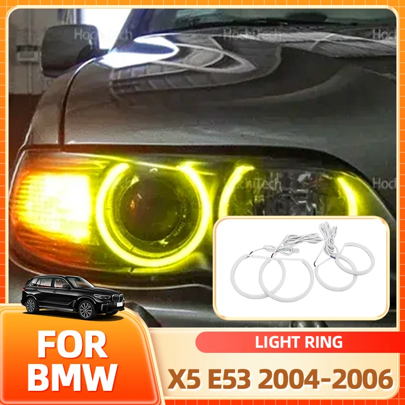 

Glasses Holder For BMW X5 E53 Facelift 2004 2005 2006 Car Accessories 16 Colors RGB Cotton Light LED Angel Eyes Kit Ring Remo