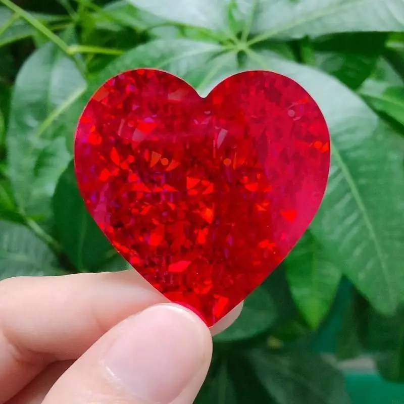 R9JC 500PCS Red Heart Labels Valentine's Day Pay bao