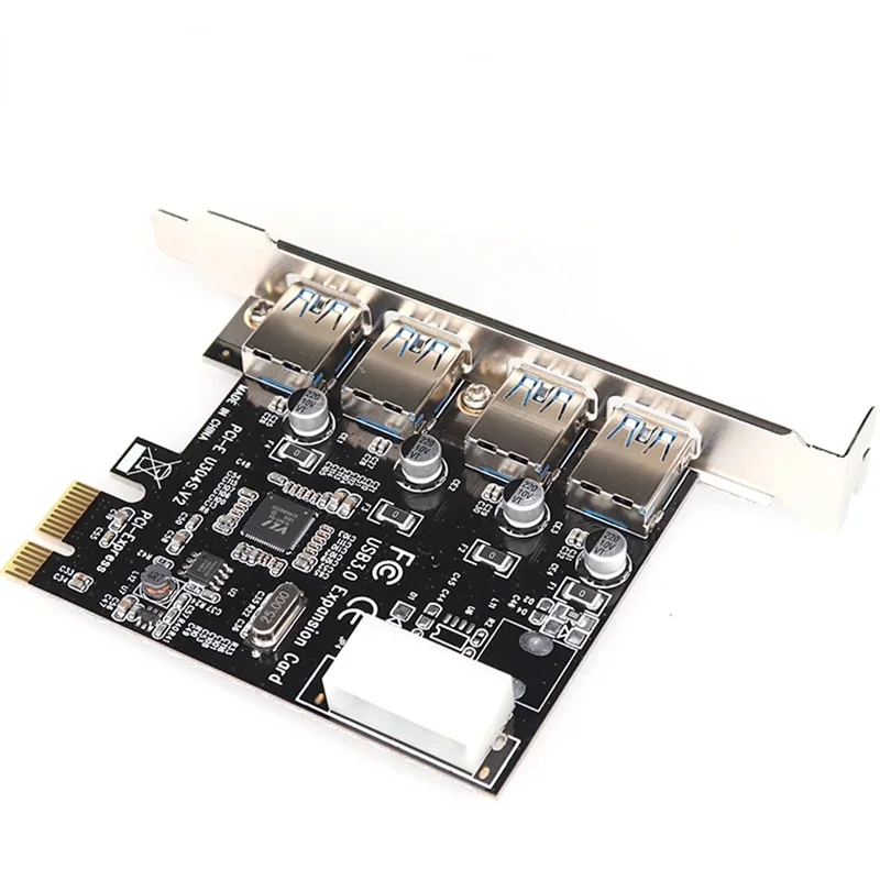 بطاقة توسعة PCI Express ، محول PCIe USB 3.0 Hub ، وحدة تحكم USB 3.0 ذات 4 منافذ ، PCIe Express 1x