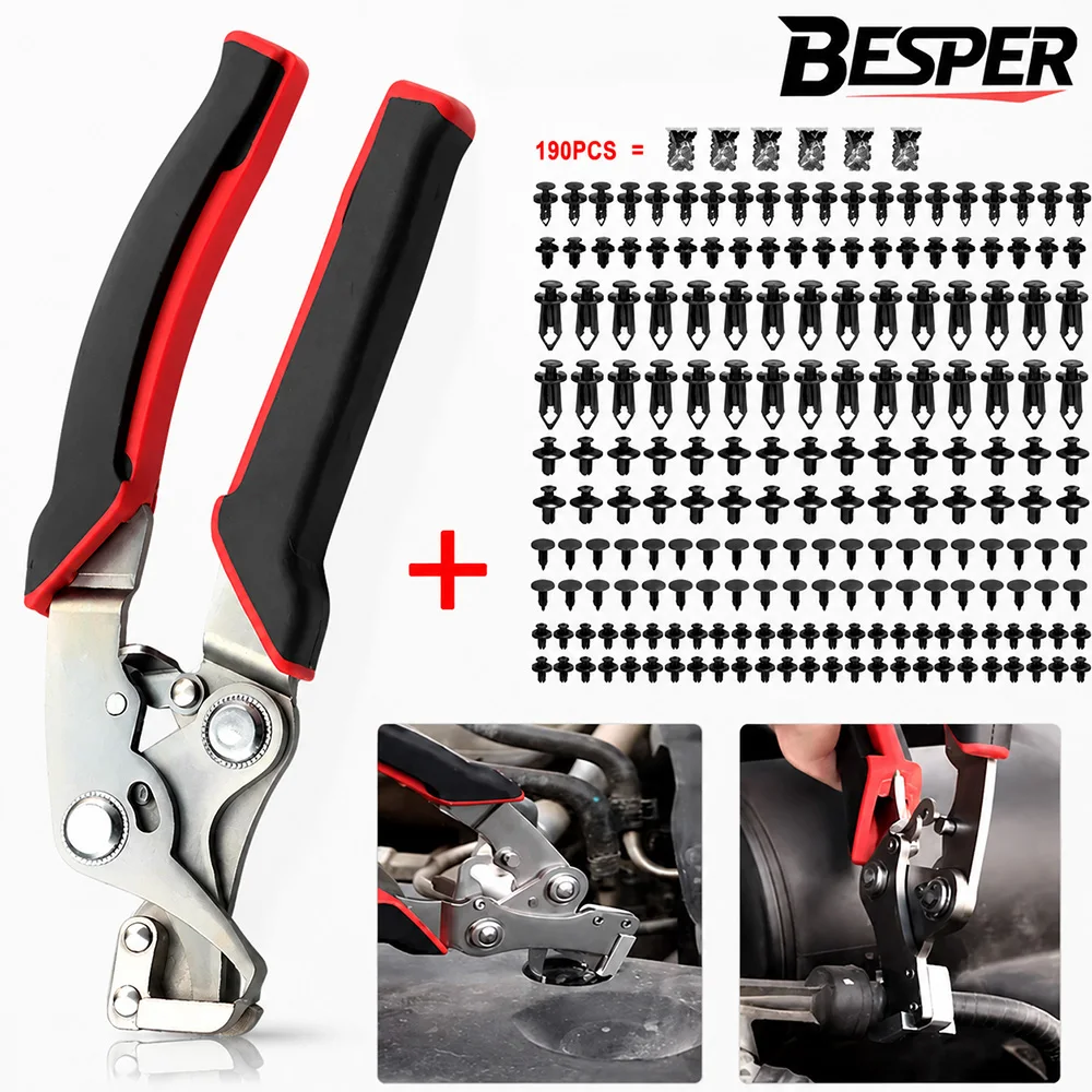 191/190/1Pcs Car Trim Clip Pliers Auto Fastener Remover Tool Door Panel Rivet Puller Plastic Nail Extractor for Car Repair