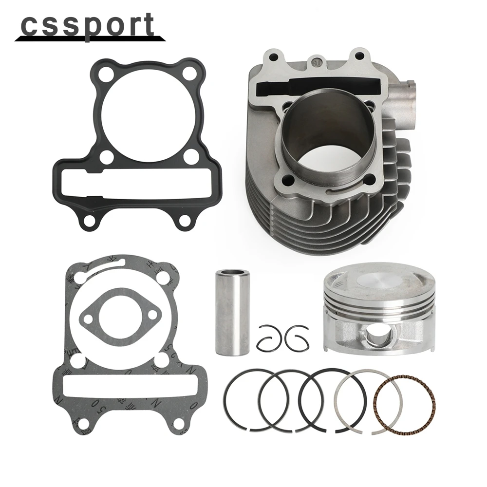 

For GY6 150cc 200cc Big Bore Kit Set Cylinder Head Piston Gasket End 61mm