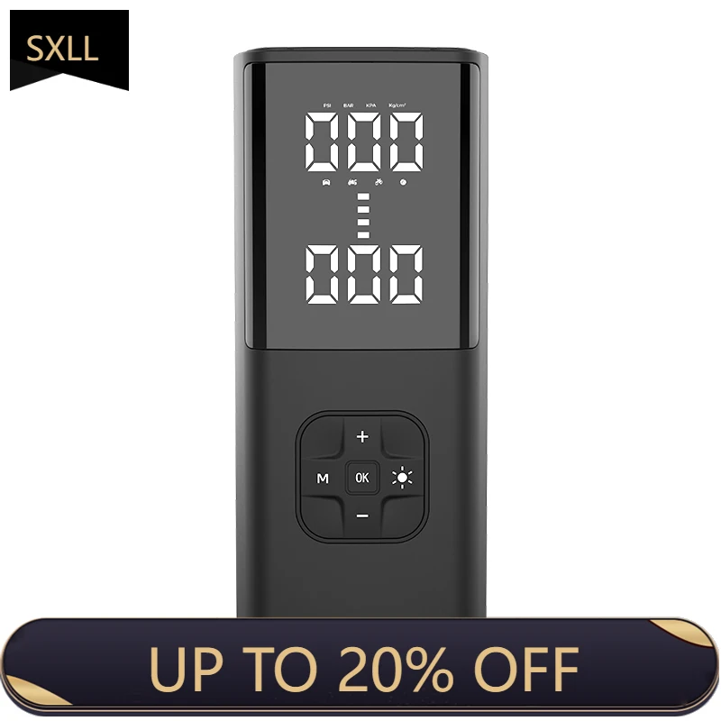 

SXLL 2024 New 600mAh Portable Electric Digital 150psi Air Compressor Car Tire Inflator 12V Car Air Pump