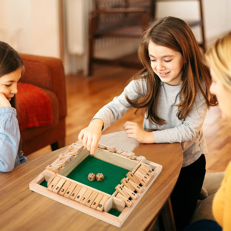 Kinderen Montessori Vierzijdige Flip Kaart Spel Intellectueel Educatief Speelgoed Board Box Dobbelstenen Speelgoed Familie Wiskunde Puzzels Speelgoed