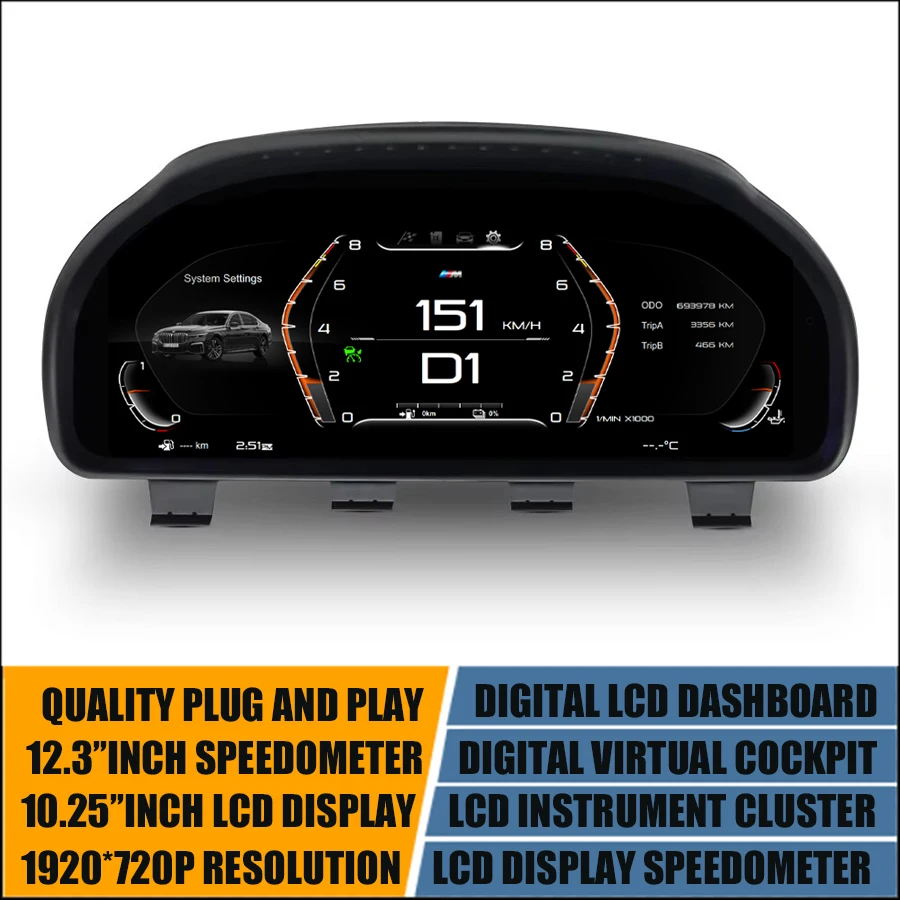 Digital Instrument Cluster Dashboard For BMW X3 X4 X5 X6 F25 F26 F15 F16 F01 F02 F03 F04 F06 F07 F10 F11 F12 F13 F18 Speedometer