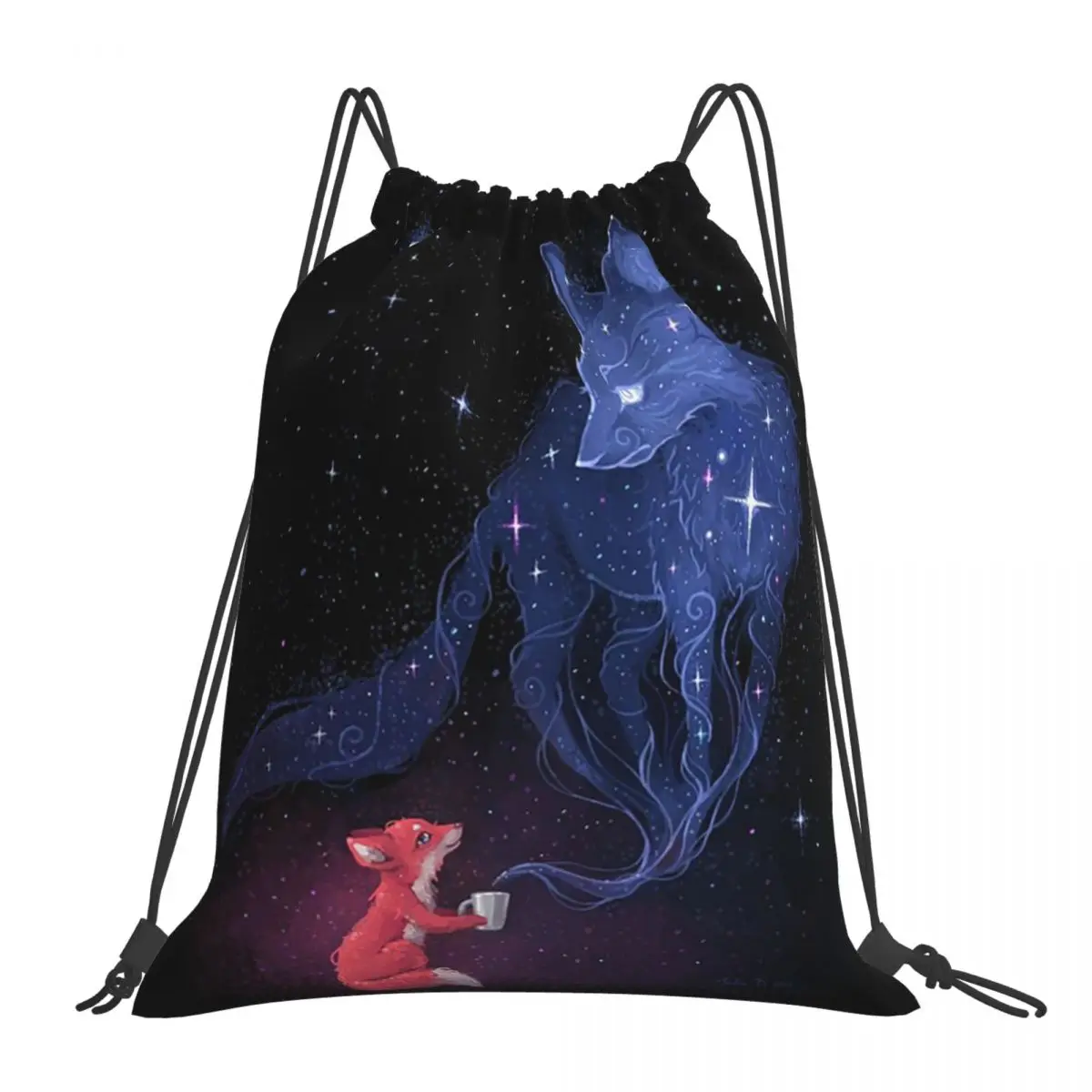 Celestial Backpacks Fashion Portable Drawstring Bags Storage Bag Book Bags For Man Woman Students