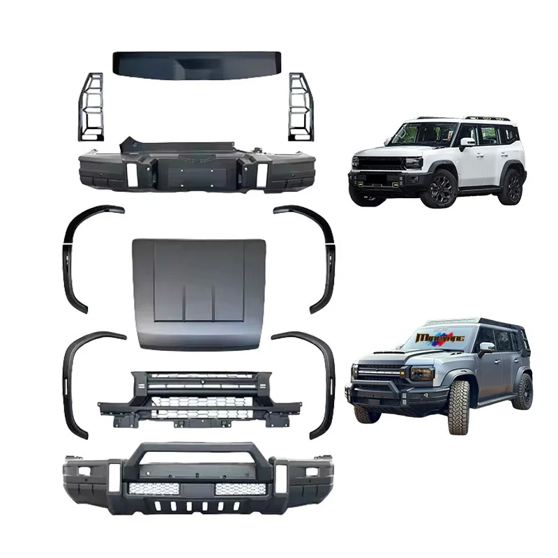 

PP Plastic Car Bumpers Engine Hoods Fender BodyKit Grills for Jetour Chery T2 2023 2024 Upgrade to Mars Design Body Kit