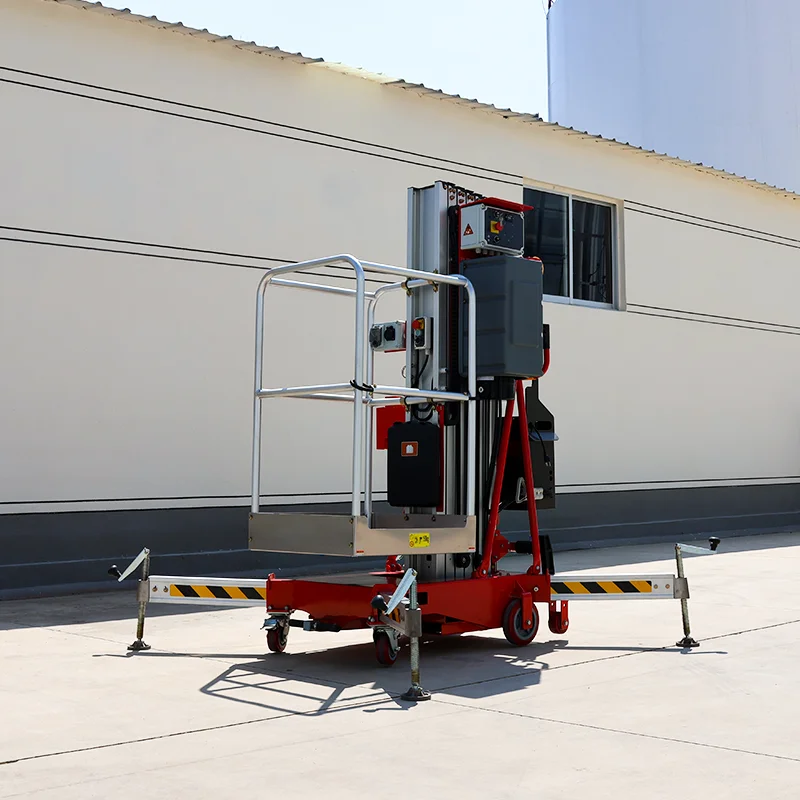 Customized  8m Indoor Household Single-column Lift Platform Hotel Lobby High-altitude Platform Small Aluminum Alloy Lift
