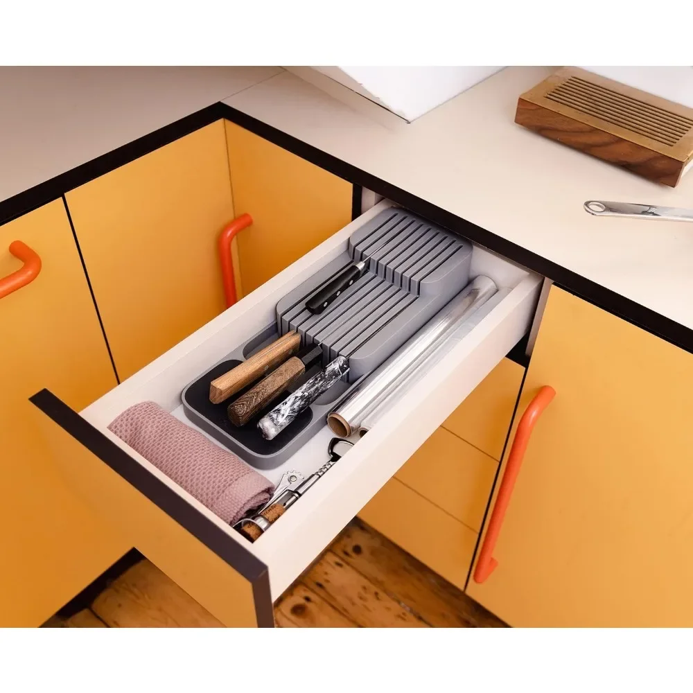 1pc Knife Organizer Kitchen Drawer Cutlery Storage Tray Knife Holder Tableware Organizer Container For Knives Block Rack