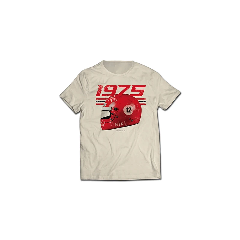 Men's Sports T-shirt Retro Racing Graphic Print Pure Cotton High Street TEE Youth Trendy Fashion Pure Cotton Short-sleeved Top