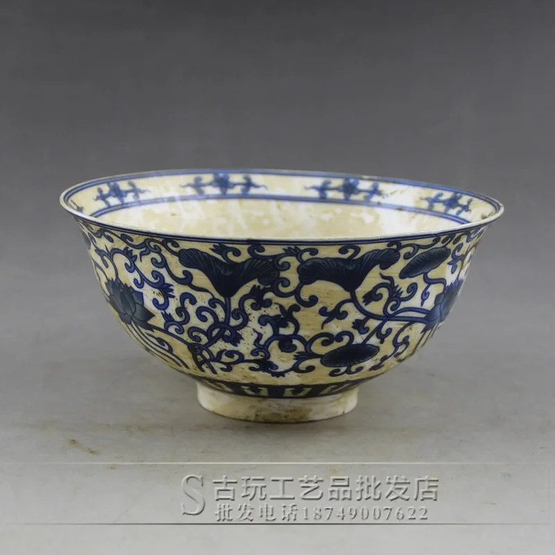 Wholesale of Vintage Ming and Qing Porcelain Crafts, 13cm Caliber Colored Porcelain Bowls, Home Decoration