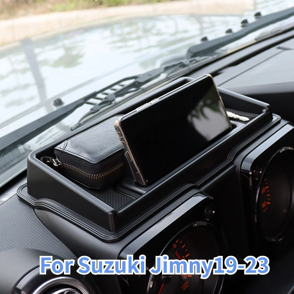 For Suzuki Jimny 2019 2020 2021 2022 2023 JB64 JB74 Car Center Console Dashboard Storage Box Phone Bracket Interior Accessories