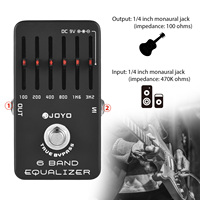 JOYO 6 Band EQ Guitar Pedal Equalizer Effect Pedal for Electric Guitar Effect Pedal True Bypass DC 9V Battery Supported 6.35mm