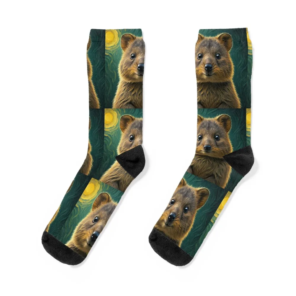 

Van Gogh's Perth Quokka Joy Socks new year cute gift funny gift Socks Woman Men's