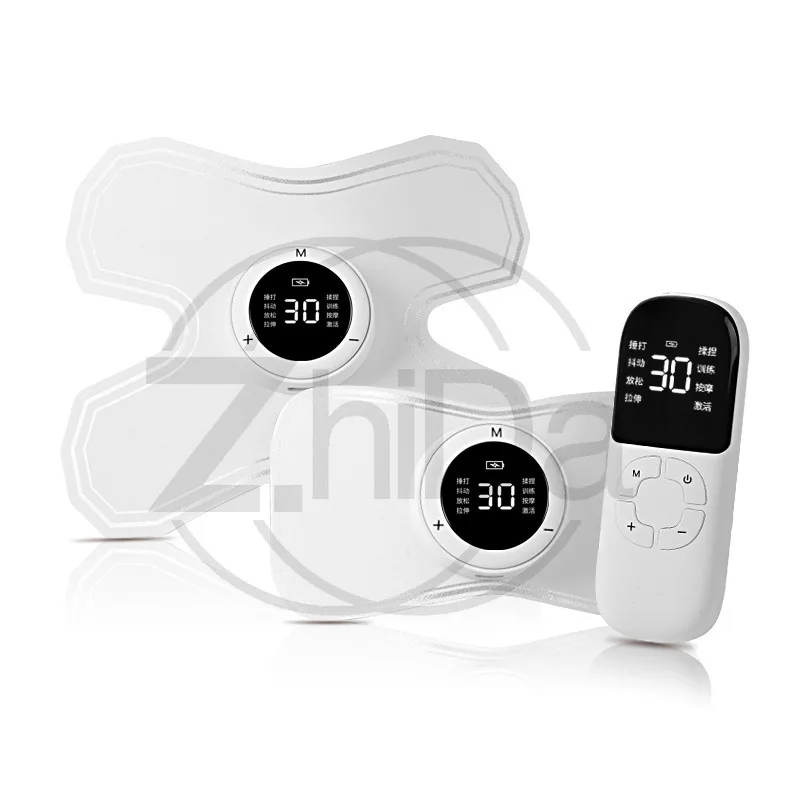 Portable EMS Pulse Massage Patch, Wireless Muscle Stimulator, Neck Back Shoulder Relax Massager with Remote Control