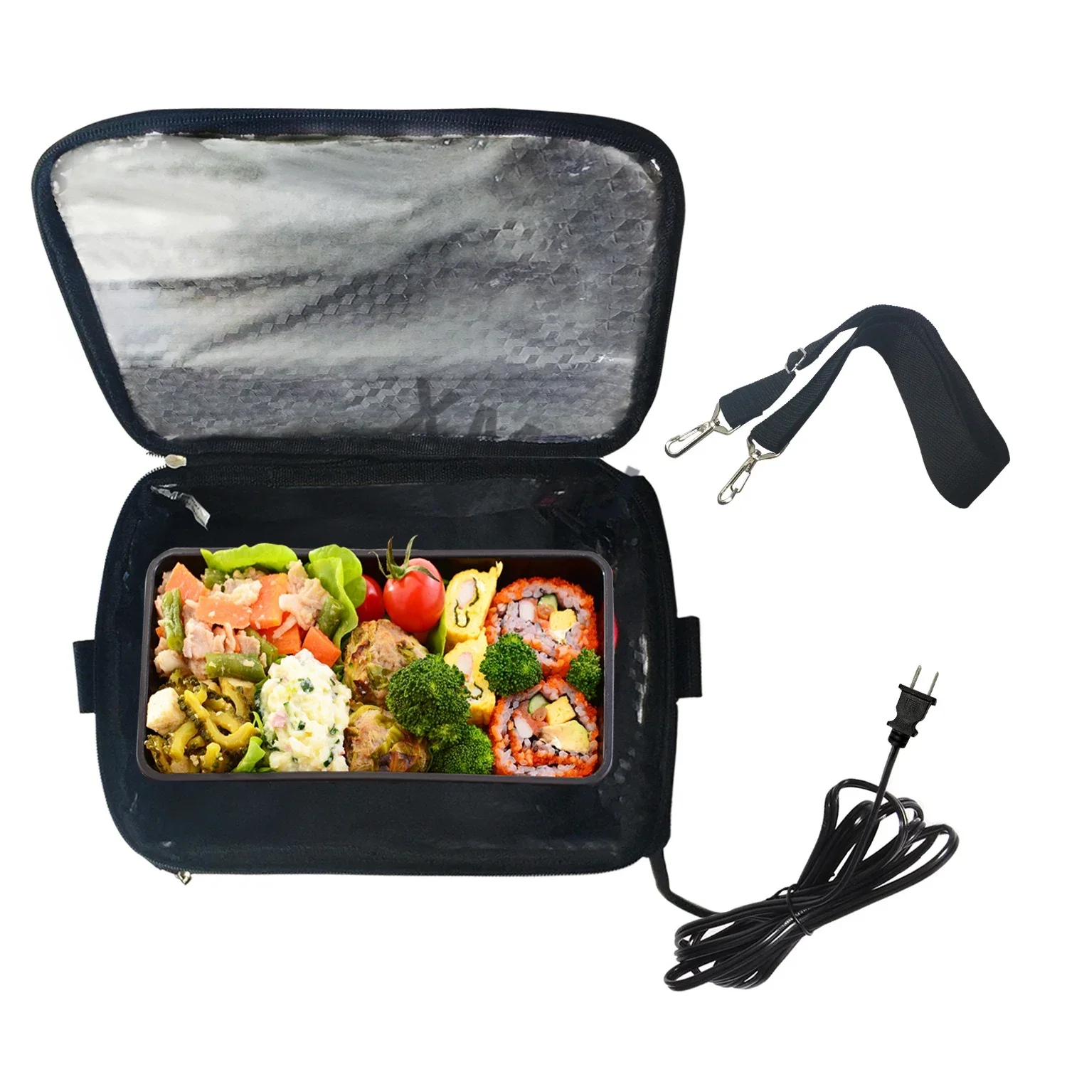 Portable Heated Oven and Lunch Warmer - Personal Heating Lunch Box for Reheating Meals &Raw Food Cooking