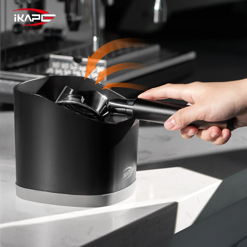 

IKAPE V2 Knock Box, органайзер для гущи эспрессо, противоскользящая коническая коробка для кофе, инструмент для бариста, улучшенный для лучшей манипуляции