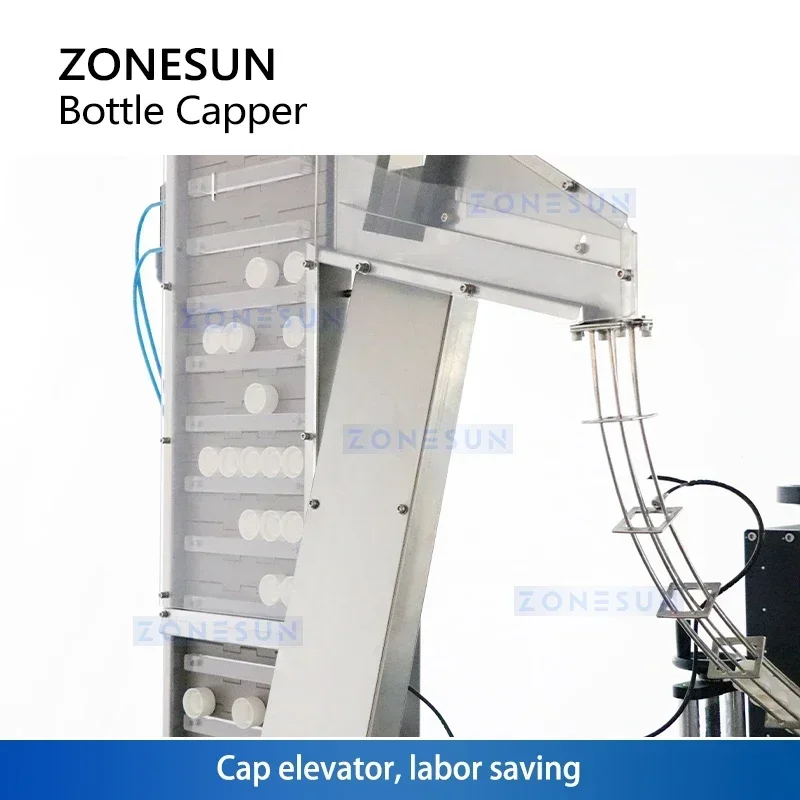 ZONESUN ZS-XG440RSL آلة تغطية غطاء المضخة الأوتوماتيكية مع وحدة تغذية الغطاء 3600bph