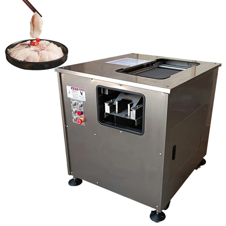 Automatic Oblique Fish Cutting Machine Electric Black Fish Boiled Fish Slicer Machine