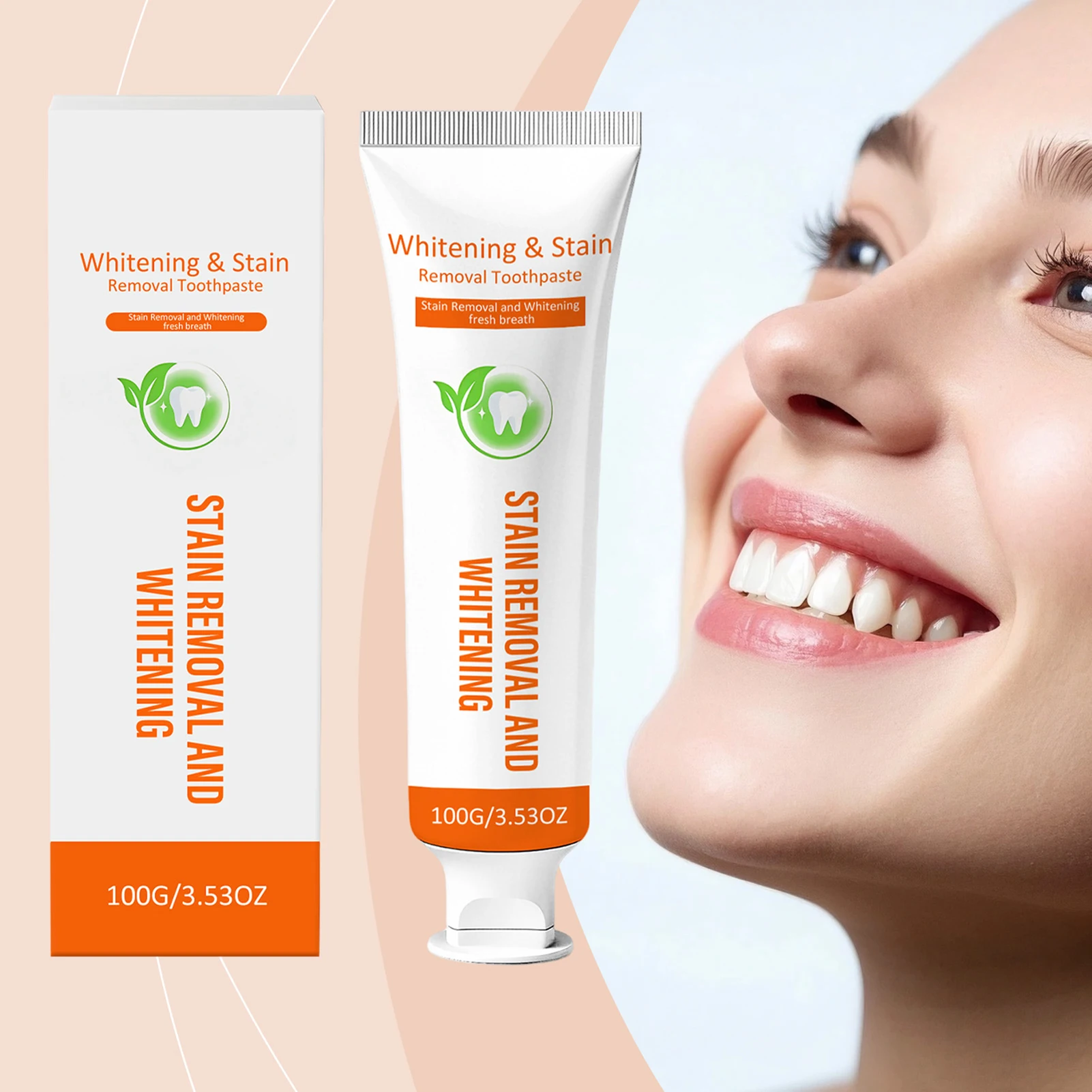 100g Fluoride Free Toothpaste Stain Removal Tooth Whitening Toothpaste For Adults Children Suitable For Sensitive Teeth 1/2/3pcs