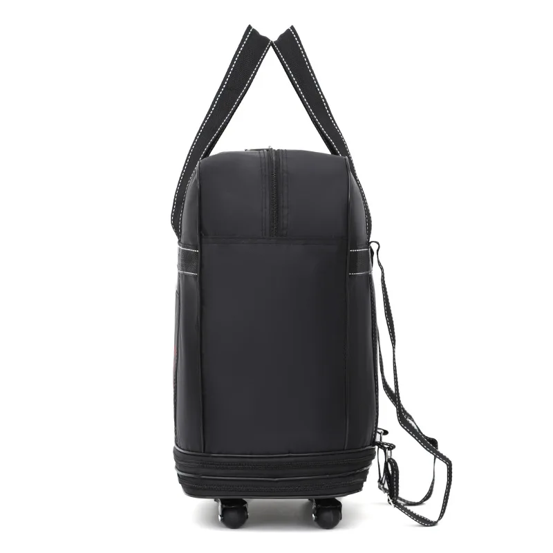 Large capacity travel bag with pulley support, running luggage bag, clothing storage, moving luggage bag handbag Backpack