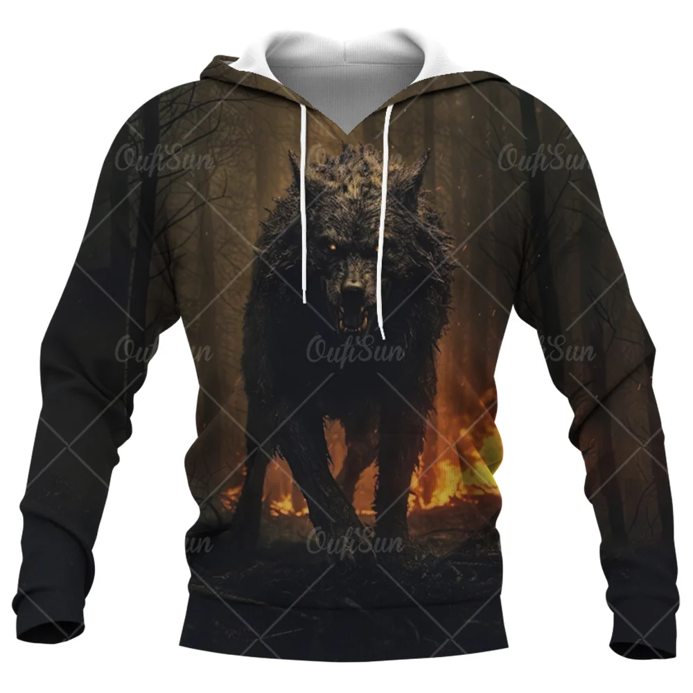 Animal Wolf 3d Print Autumn Men/Women Laxity Hoodie Casual Oversized Pullover Popular Sweatshirt Fashion Tops Trend Men Clothing