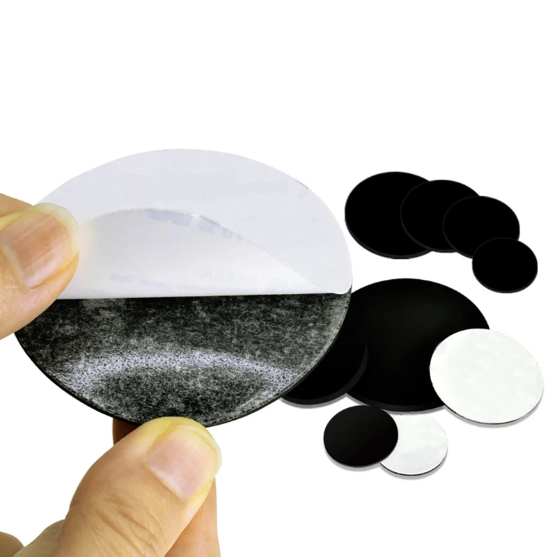 10Pcs Self-Adhesive Rubber Solid Disc Φ 12mm-150mm Round Seal Gaskets 5/6/8/10mm
