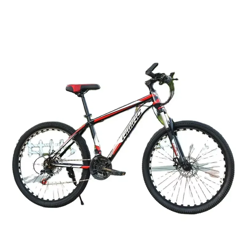 Wholesale price High carbon steel 26 inch adult mountain bike 21 speed double disc brake comfortable seat shock-absorbing