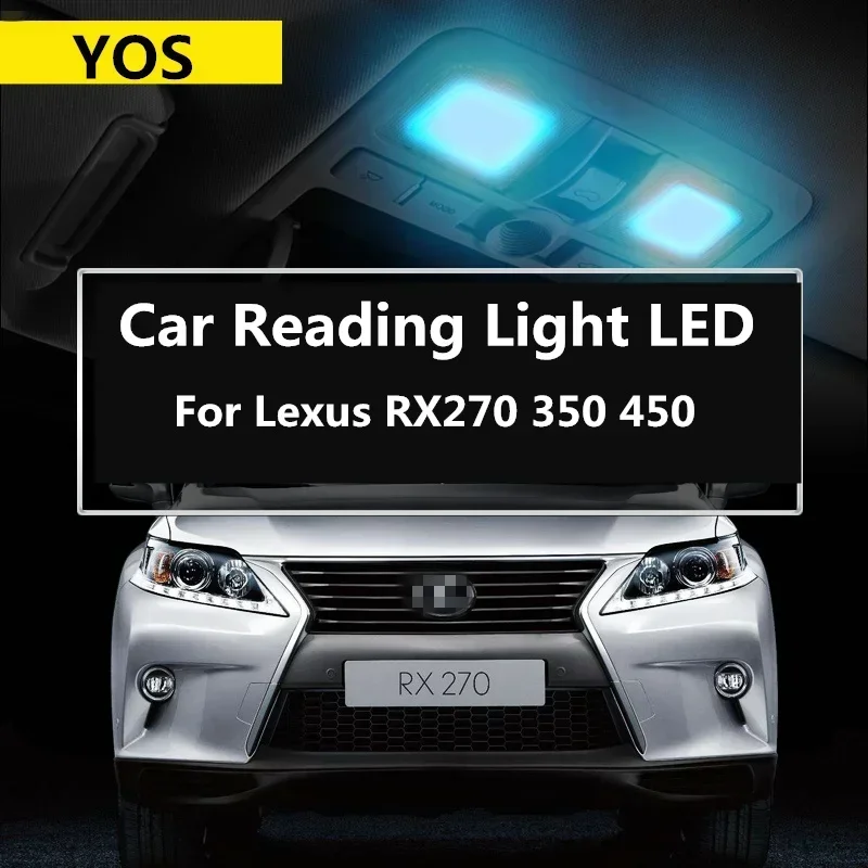 Car Reading Light LED For Lexus RX270 350 450 2004-2014 Roof Light Door  5300K 9W 12V White Blue Purple