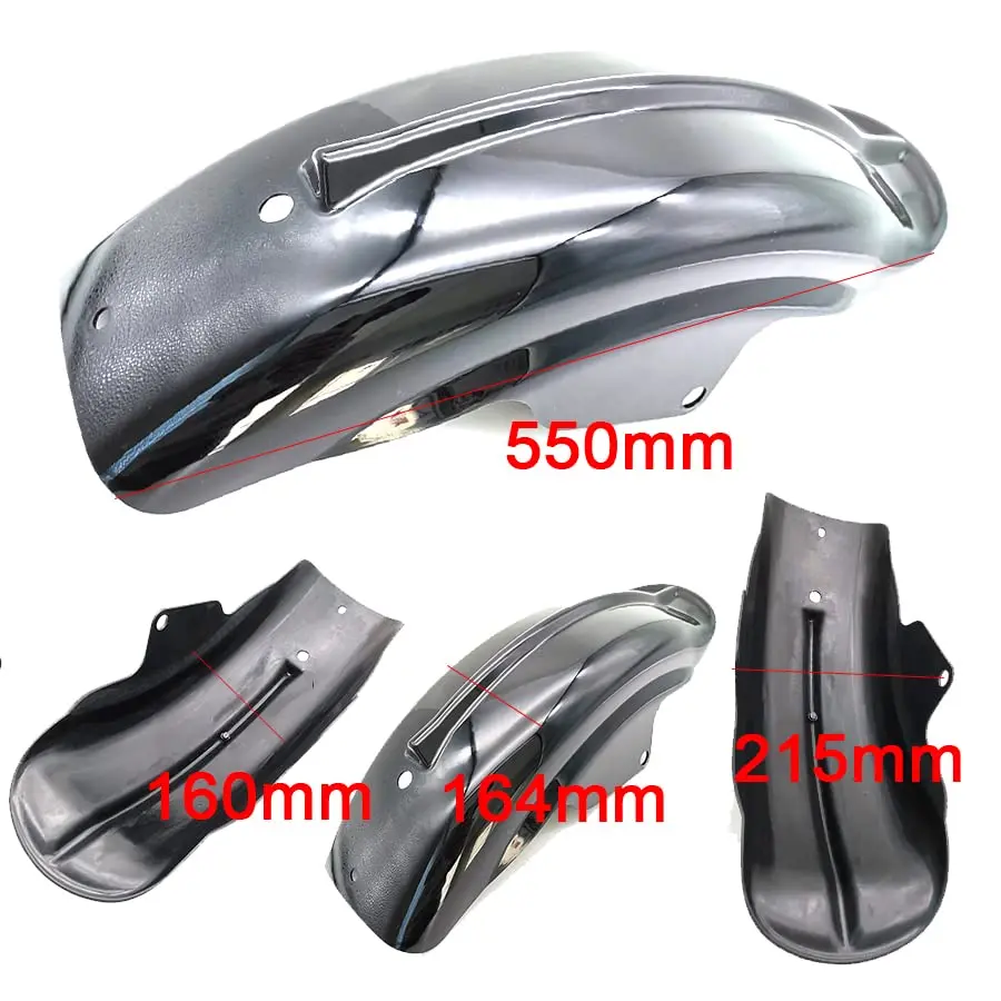 واقي الطين الخلفي للدراجة النارية من البلاستيك الأسود لمقعد واحد من بوبر تشوبر