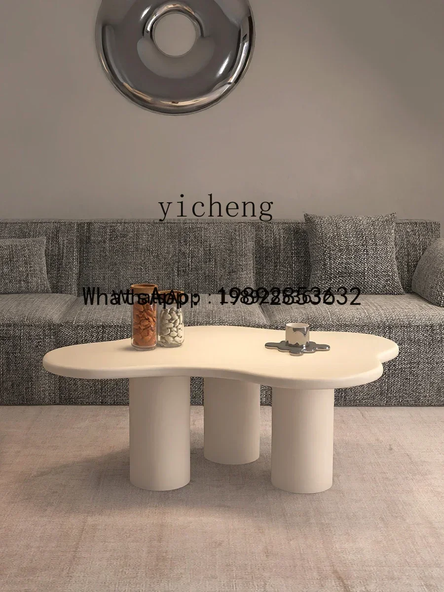 ZZ   cream wind coffee table living room single  breakfast alternative special-shaped cloud Internet celebrity Nordic side table