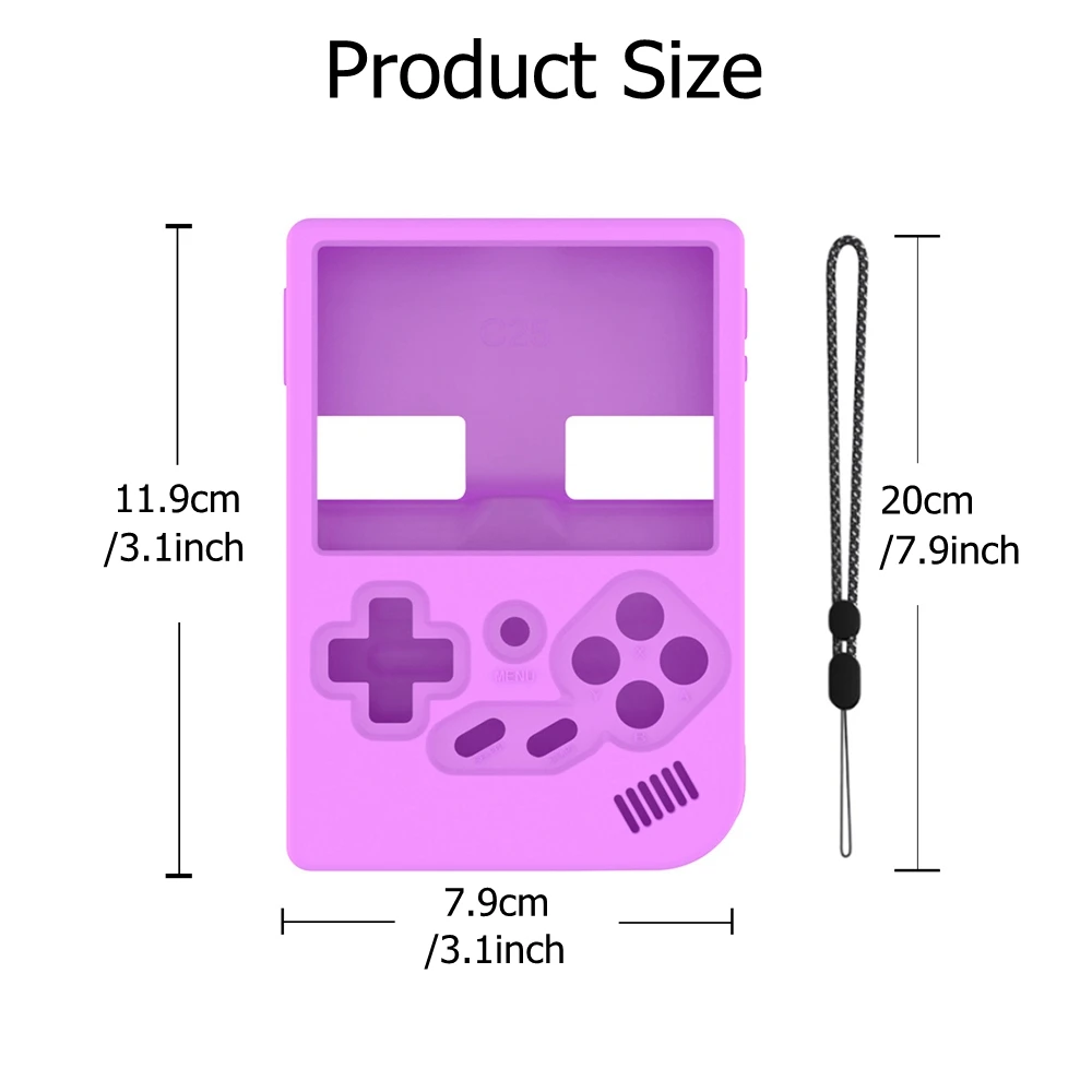 Funda protectora de silicona para consola de juegos portátil RG35XX, carcasa protectora con cordón, accesorios para juegos