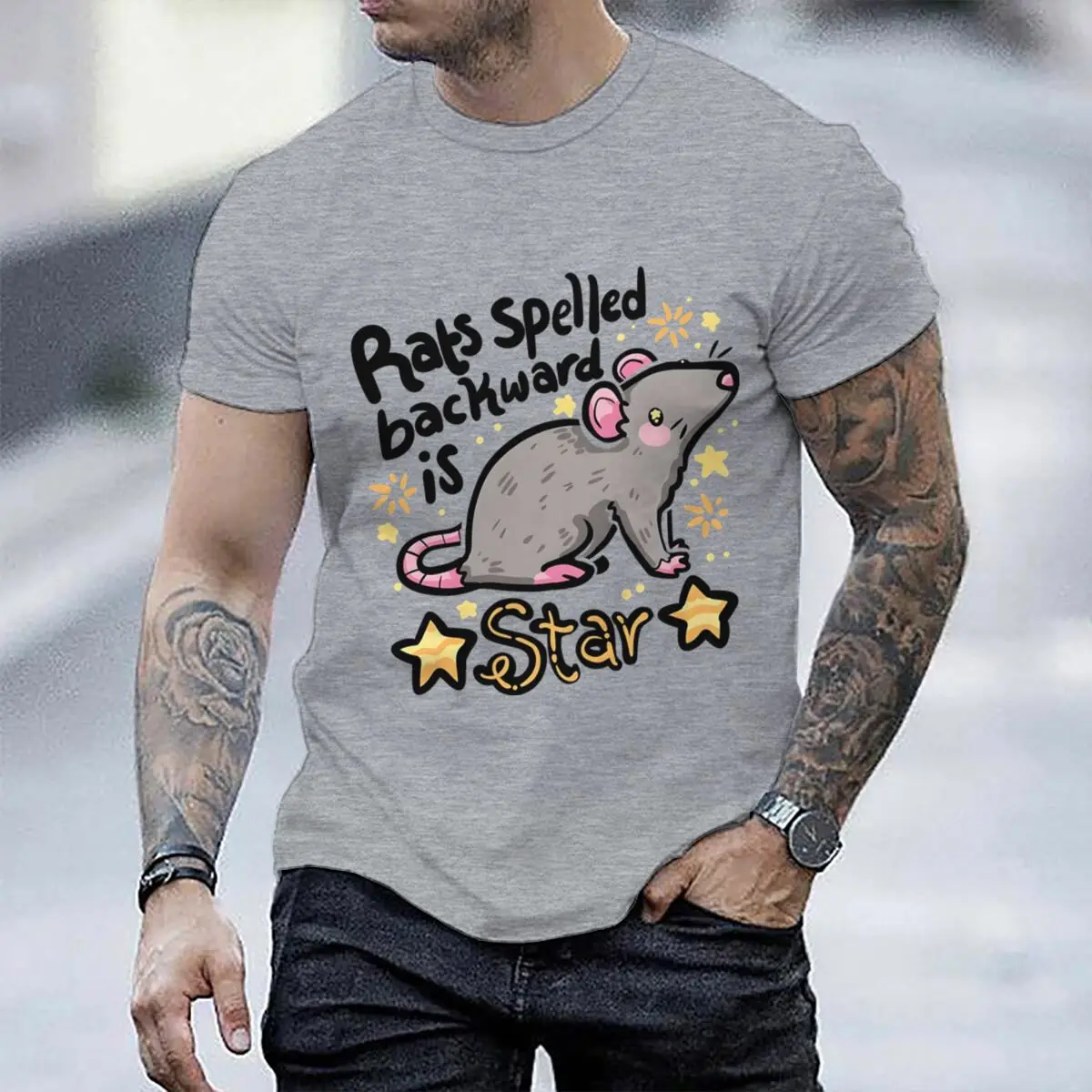 Funny Rat Opossum Tshirt Men Cute 