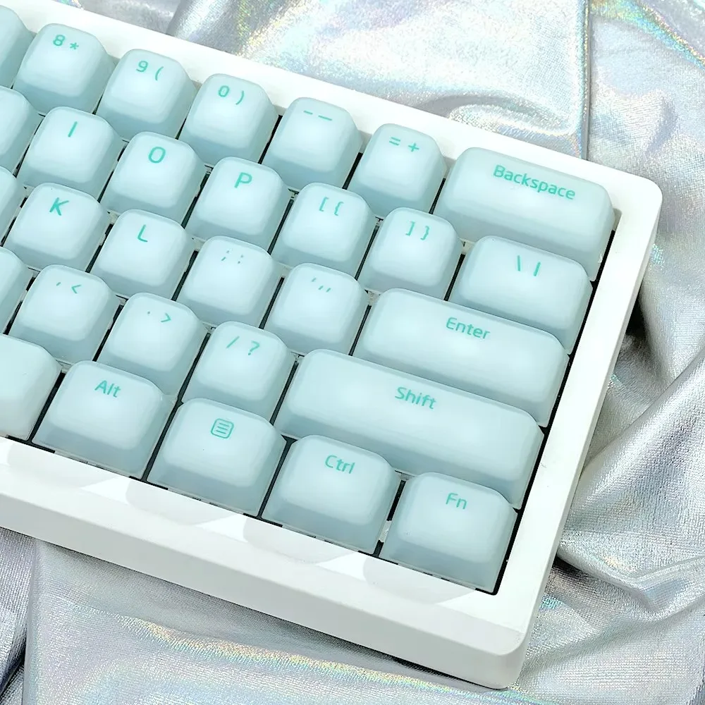 Soft silicone keycaps Original jelly pudding Skin-friendly and silent mechanical keyboard cap Sakura pink girl