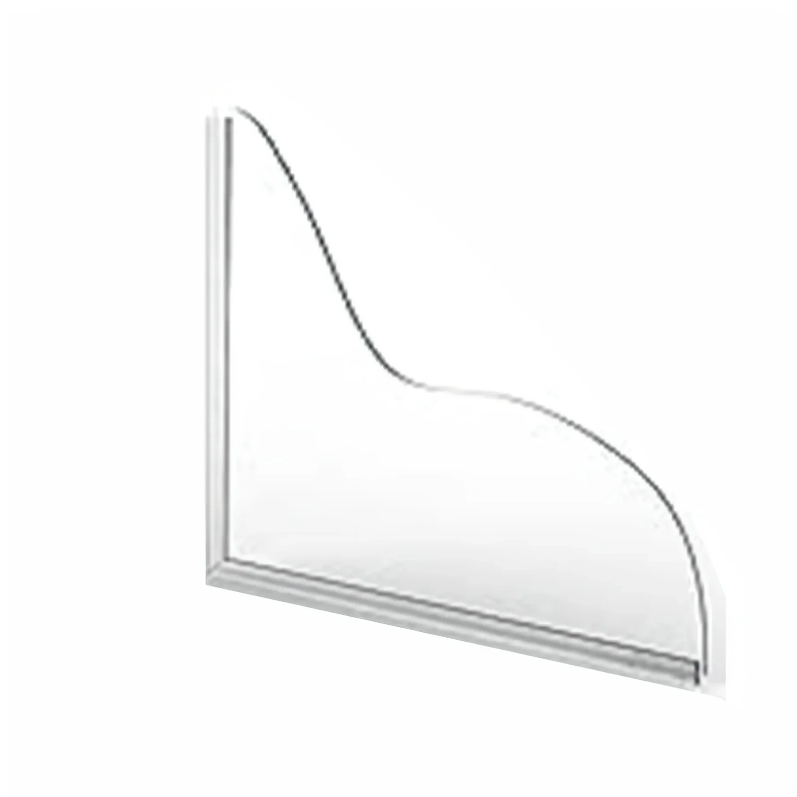 Transparent shower guard, easy to install, suitable for splash-proof design in bathrooms, toilets and bathtubs.