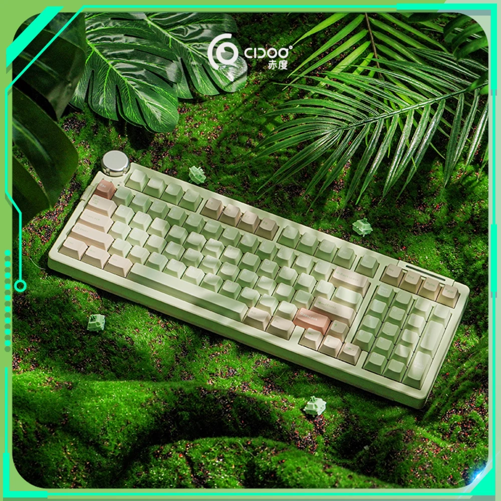 

Cidoo Abm098 Keyboard 98 Keys Tri Mode Wireless Bluetooth Gamer Gasket Mechanical Keyboard Accessory For Computer Pc Gaming Gift