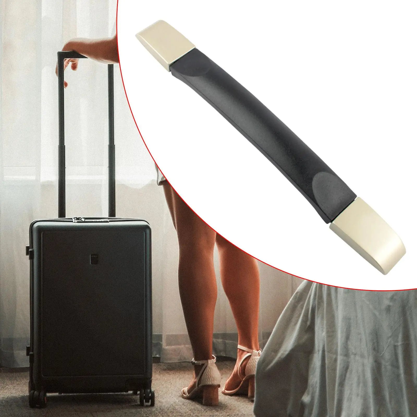 Luggage Replacement Handle Pulls,Carrying Case Handle Simple Installation,Ergonomic Accessories Portable Telescopic Handle