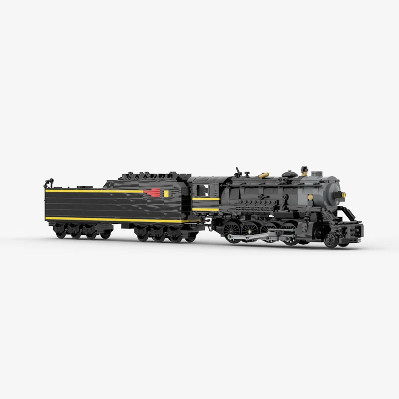 MOC West Virginia Railway 734 Vervoer Trein Model DIY Bouwsteen Assemblage Technologie Bricks Speelgoed Voor kinderen Gifs