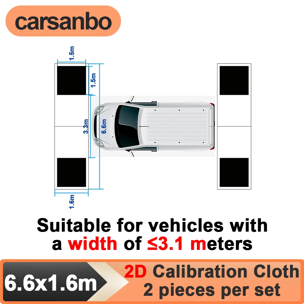 Carsanbo Car 360 Degree Panoramic Image System Debugging Cloth Splicing Calibration Fabric 360 View Camera 2D 3D Correction Mat