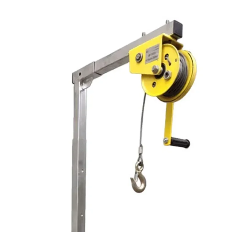 Outside Installation Lifting Tool Crane Air Conditioning Folding Self-locking Manual Winch Assembly Air Conditioner