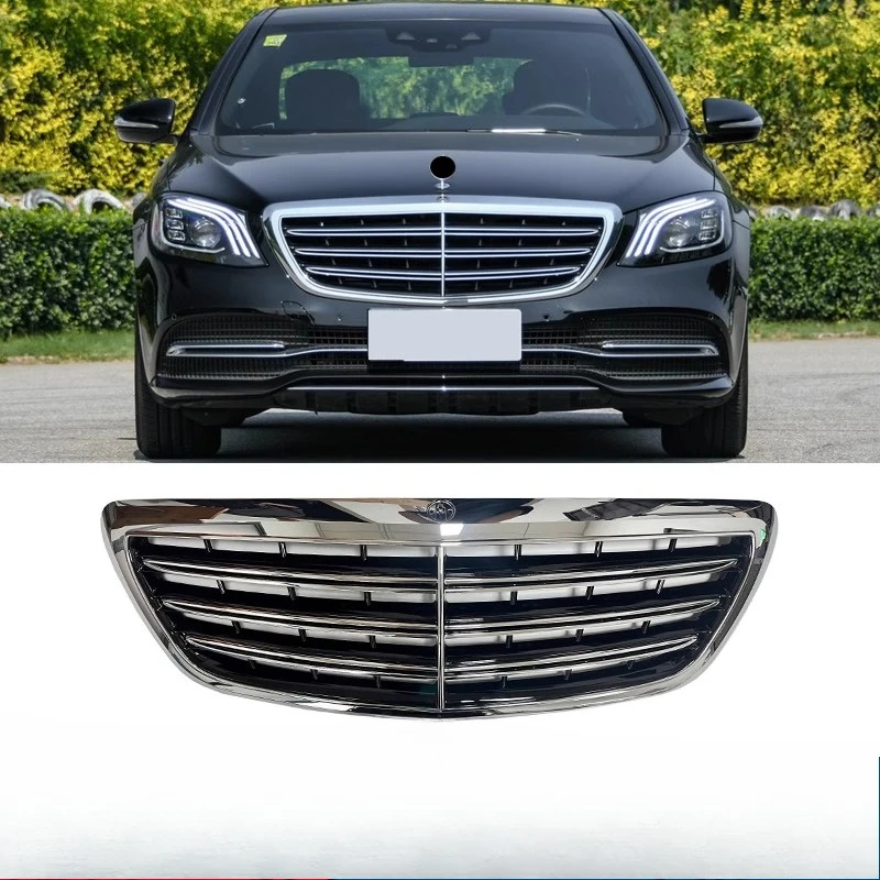 

Подходит для Mercedes-Benz S-Class China Grid W222 Передняя планка S320 Впускная решетка S350L S400L Передняя китайская сетка S450L Передняя часть