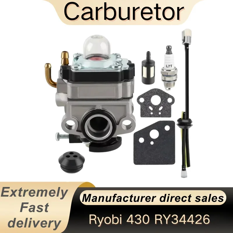 

309375002 Carburetor Fits RY34426 RY34007 S430 C430 X430 30cc RY34441 RY34427 RY34421 RY34446 RY34006 String Trimmer Spark Plug